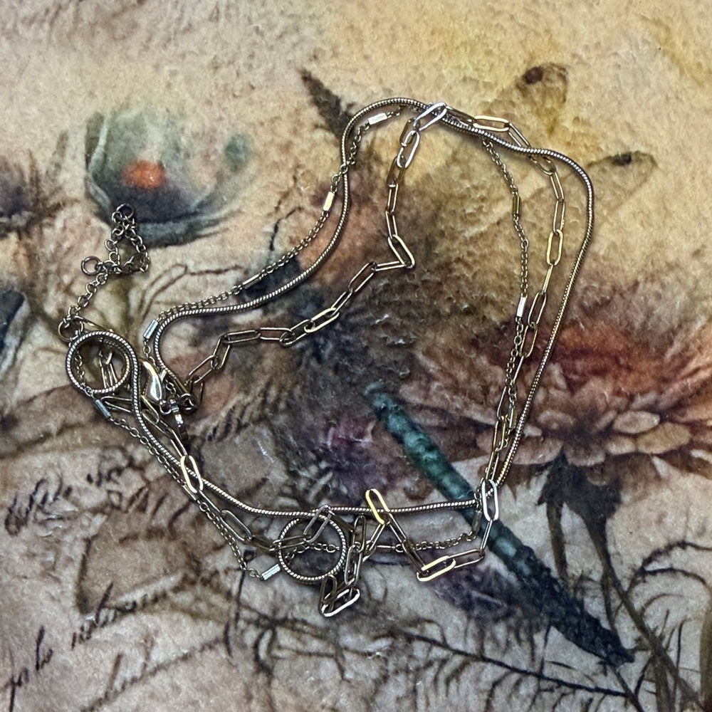 Elizabeth and James Silver Multi-Layer Necklace